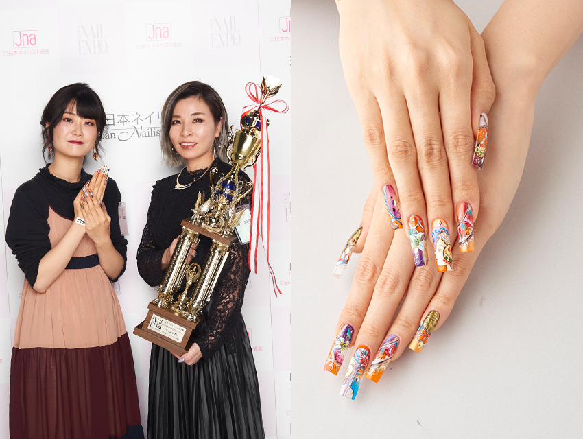 フリー部門 フリースタイルデザインイクステンション1位 熊川 英恵さん